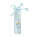 CAJA CONO RAYAS AZUL CON PIN BEBE