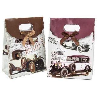 CAJITA CON ASA COCHE ANTIGUO 12x17x5