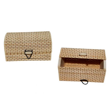 CAJA DE MADERA MIMBRE BEIG (10,5x6 cm.)