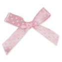 LAZO CON LUNARITOS ROSA PARA DECORAR 50 UNIDADES