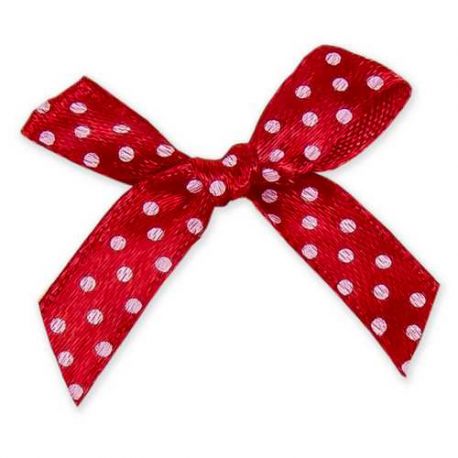 LAZO CON LUNARITOS ROJO BOLSA 50 PCS