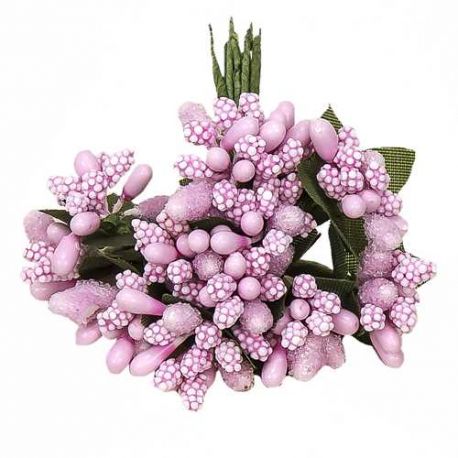 BOLSA 12 POMOS FLOR ROSA CLARO