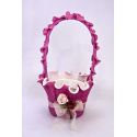 Cesta decoración rosa