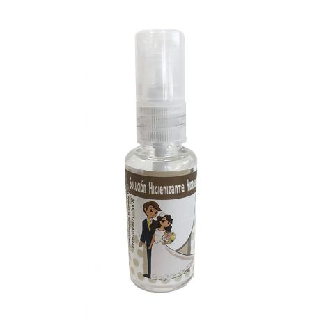 Bote de hidrogel 30 ml con pegatina de novios 