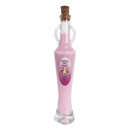 Botellita modelo Carmen de cristal fresas c/nata 40 ml 