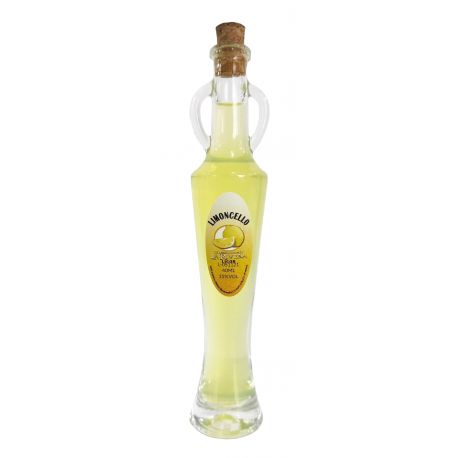 Botellita modelo Carmen de cristal, limoncello 40 ml 