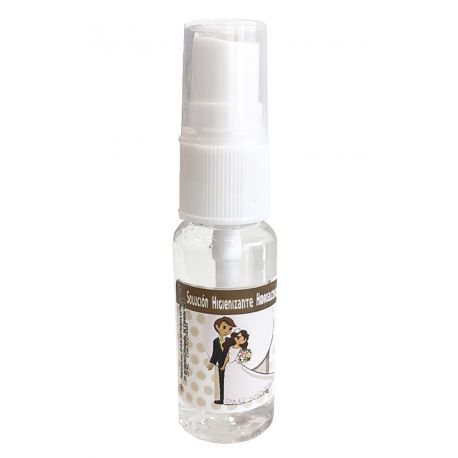 Bote de hidrogel 20 ml con pegatina de novios