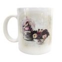 Taza decorativa con dibujos vintage, no personalizable