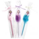Boli pompón con sirena en celofán, 3 colores surtidos 