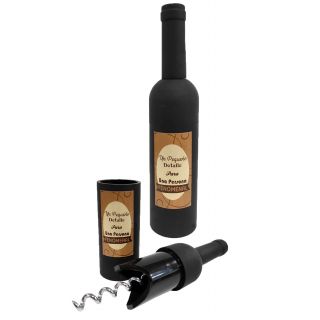 Sacacorchos con forma de botella 17 cm con pegatina 