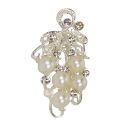 BROCHE UVAS PERLAS BLANCAS 
