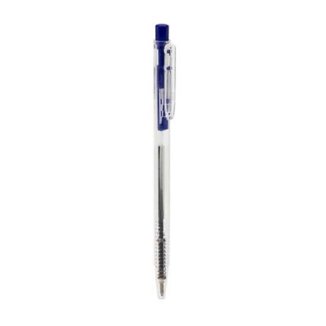 Bolígrafo azul y transparente, regalo barato y bonito