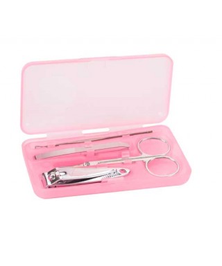Set de manicura en caja rosa