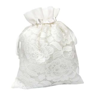 Elegante limosnera blanca para novia