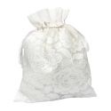 Elegante limosnera blanca para novia