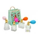 Pack con perfume de azahar, en bote de cristal, y bolsa fashion verde