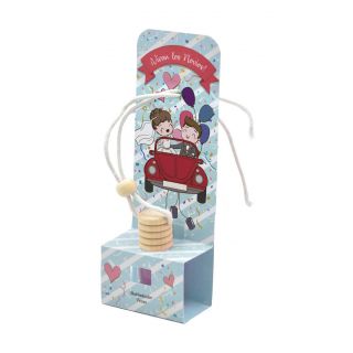 Ambientador para coche con olor a fresa, en bote de cristal 8 ml
