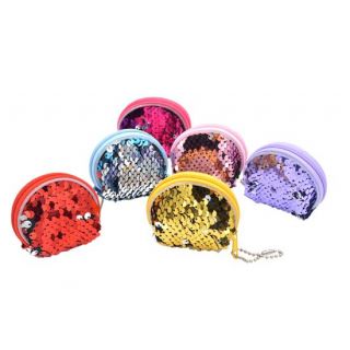 Monedero en 6 colores surtidos lentejuelas