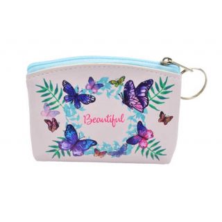 Monedero con dibujos de mariposas