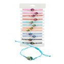 Pulsera de caracola de flores con cuerda ajustable, surtidas