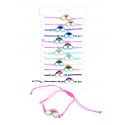 Pulsera de arcoiris con cuerda ajustable, en colores surtidos