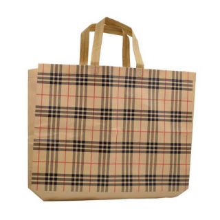 Bolsa de plástico con cuadros para la compra