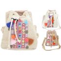 Bolso tela flecos mod.2 20x19