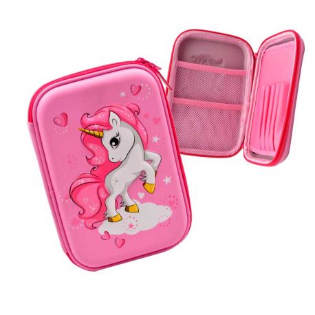 Estuche unicornio rosa 22x15 