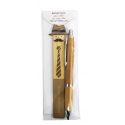 Boli madera con regla en celofán 