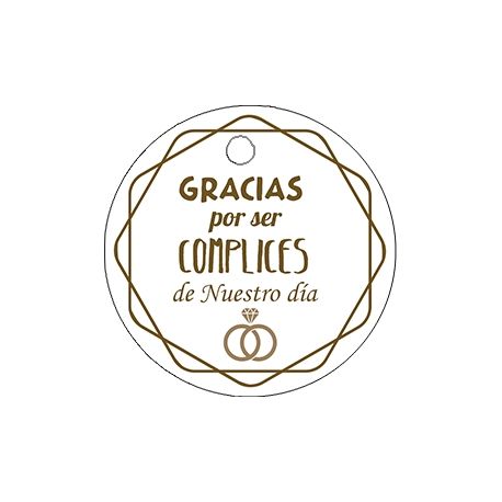 Pliego de tarjetas redondas boda blanca 20 ud. 