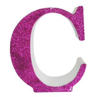 Letra "c" de porexpan 20 cm en color rosa, para decorar bodas