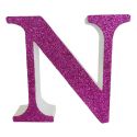 Letra "n" de porexpan 20 cm en color rosa, para decorar bodas