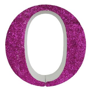 Letra "o" de porexpan 20 cm en color rosa, para decorar bodas