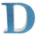 Letra "d" de porexpan 20 cm en color azul, para decorar bodas