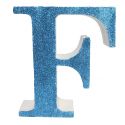 Letra "f" de porexpan 20 cm en color azul, para decorar bodas