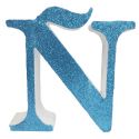 Letra "ñ" de porexpan 20 cm en color azul, para decorar bodas