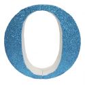 Letra "o" de porexpan 20 cm en color azul, para decorar bodas