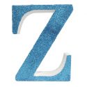 Letra "z" de porexpan 20 cm en color azul, para decorar bodas