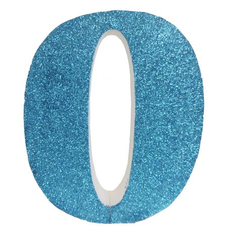 Numero "0" en corcho azul