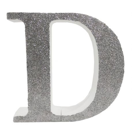 Letra "d" de 20 cm- en plata