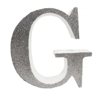 Letra "g" de 20 cm- en plata
