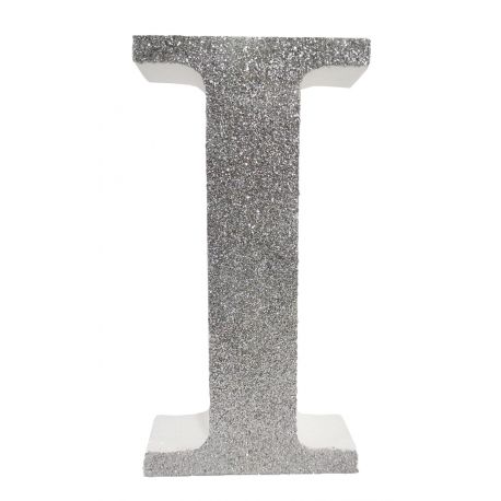 Letra "i" de 20 cm- en plata
