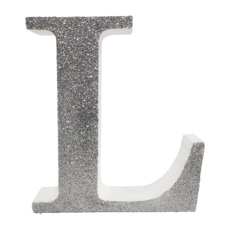 Letra "l" de 20 cm- en plata