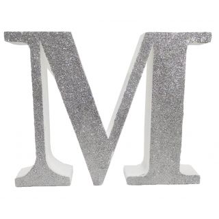 Letra "m" de 20 cm- en plata