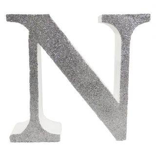 Letra "n" de 20 cm- en plata