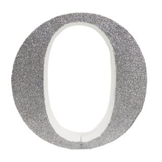 Letra "o" de 20 cm- en plata