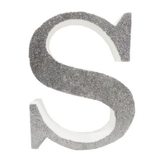 Letra "s" de 20 cm- en plata