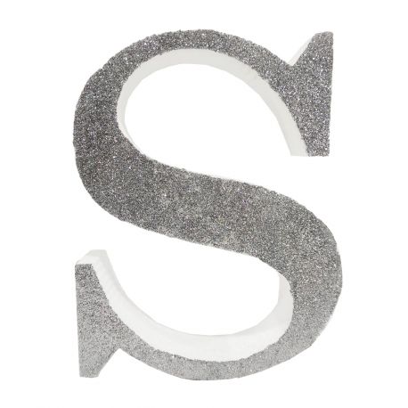 Letra "s" de 20 cm- en plata