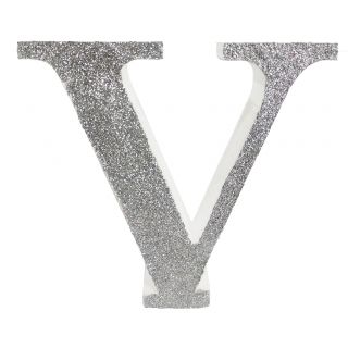 Letra "v" de 20 cm- en plata