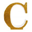 Letra "c" de porexpan 20 cm en color oro, para decorar bodas